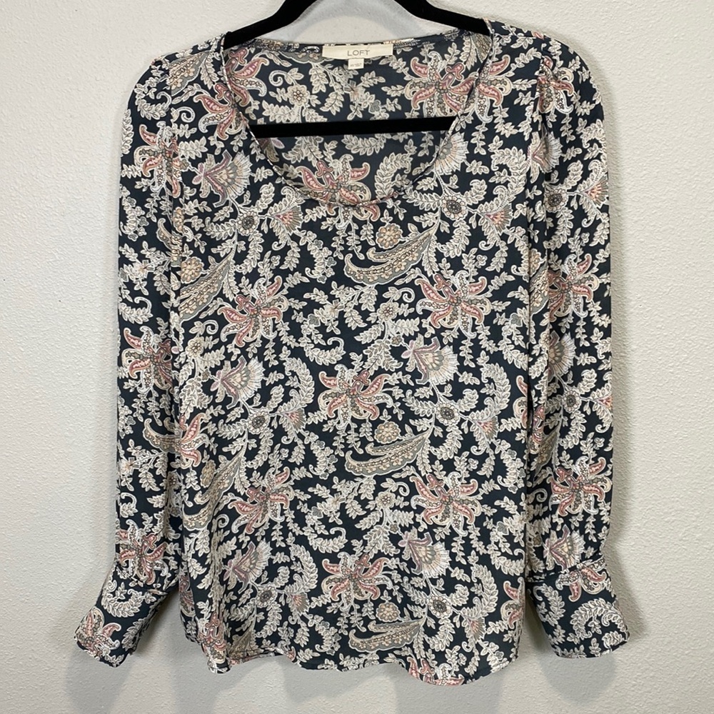 Loft floral blouse‎ long sleeve